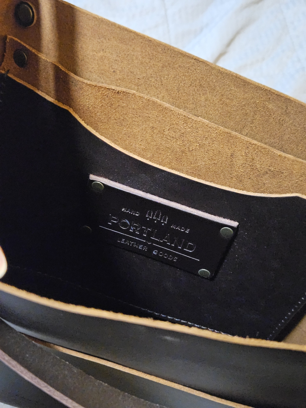 PLG Small Leather Tote - Grizzly - Picture 3 of 3